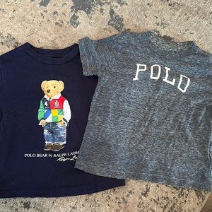 2T Blue Polo Bear and Gray Polo T-Shirt